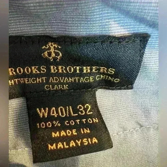 Brooks Brothers lightweight advantage chino Clark size 40/32, pinstripe, EUC - Picture 6 of 6